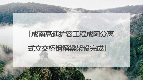 成南高速扩容工程成阿分离式立交桥钢箱梁架设完成