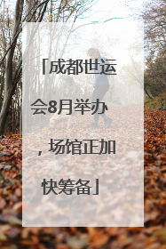 成都世运会8月举办，场馆正加快筹备