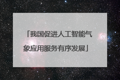 我国促进人工智能气象应用服务有序发展