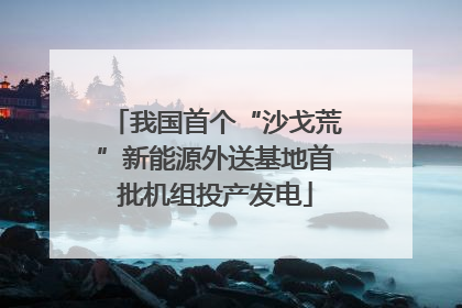 我国首个“沙戈荒”新能源外送基地首批机组投产发电