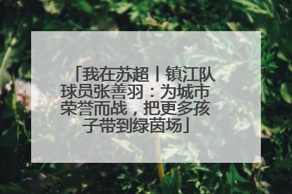 我在苏超丨镇江队球员张善羽：为城市荣誉而战，把更多孩子带到绿茵场