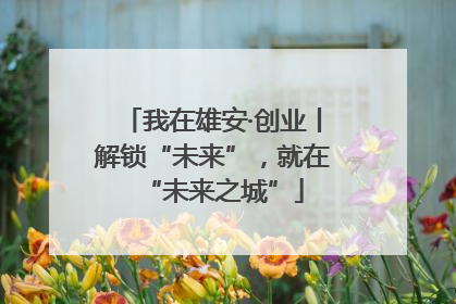 我在雄安·创业丨解锁“未来”，就在“未来之城”