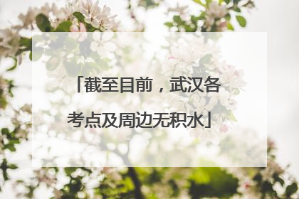 截至目前，武汉各考点及周边无积水