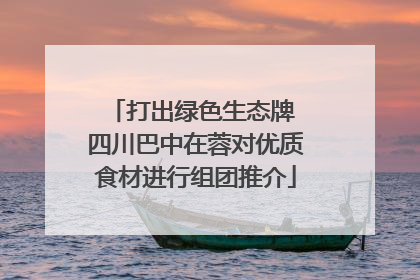 打出绿色生态牌 四川巴中在蓉对优质食材进行组团推介