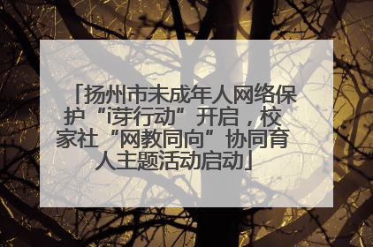 扬州市未成年人网络保护“i芽行动”开启，校家社“网教同向”协同育人主题活动启动