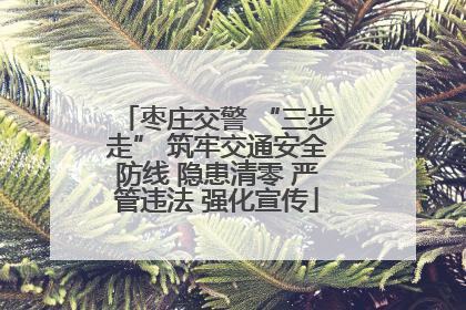 枣庄交警 “三步走” 筑牢交通安全防线 隐患清零 严管违法 强化宣传