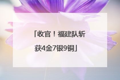 收官！福建队斩获4金7银9铜