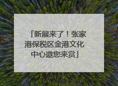 新展来了！张家港保税区金港文化中心邀您来赏