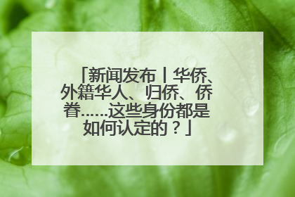 新闻发布丨华侨、外籍华人、归侨、侨眷……这些身份都是如何认定的？