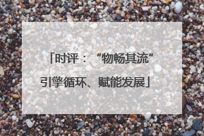 时评：“物畅其流”引擎循环、赋能发展