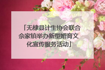 无棣县计生协会联合佘家镇举办新型婚育文化宣传服务活动