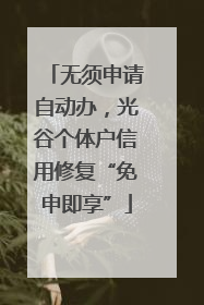 无须申请自动办，光谷个体户信用修复“免申即享”