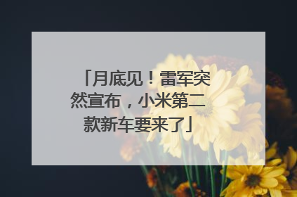 月底见！雷军突然宣布，小米第二款新车要来了
