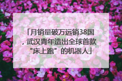 月销量破万远销38国，武汉青年造出全球首款“床上跑”的机器人