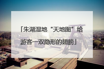 朱湖湿地“天地图”给游客一双隐形的翅膀