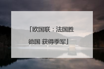欧国联：法国胜德国 获得季军