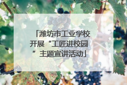 潍坊市工业学校开展“工匠进校园”主题宣讲活动