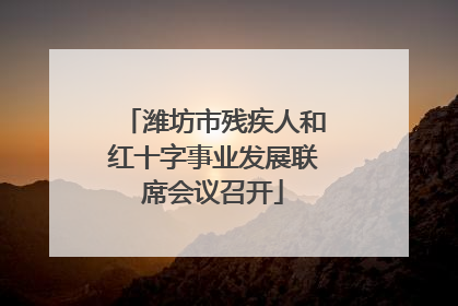 潍坊市残疾人和红十字事业发展联席会议召开