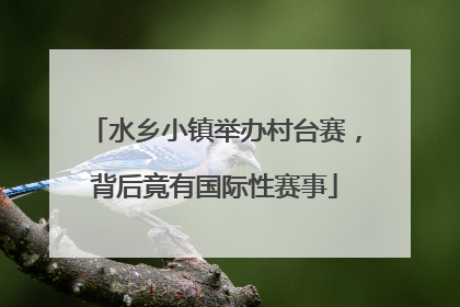 水乡小镇举办村台赛，背后竟有国际性赛事