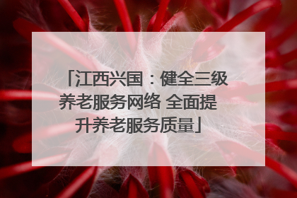 江西兴国：健全三级养老服务网络 全面提升养老服务质量