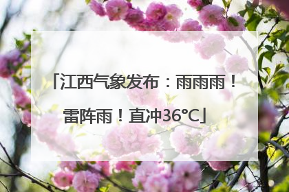 江西气象发布：雨雨雨！雷阵雨！直冲36°C