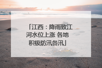 江西：降雨致江河水位上涨 各地积极防汛备汛