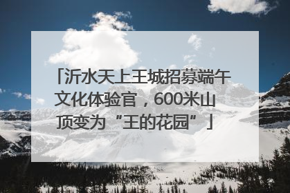 沂水天上王城招募端午文化体验官，600米山顶变为“王的花园”