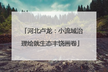 河北卢龙：小流域治理绘就生态丰饶画卷