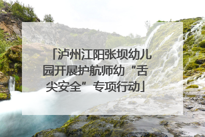 泸州江阳张坝幼儿园开展护航师幼“舌尖安全”专项行动