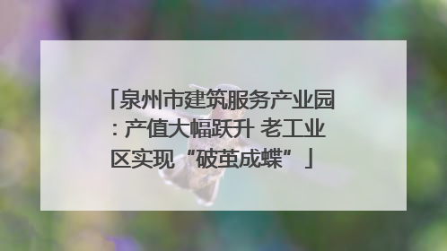 泉州市建筑服务产业园：产值大幅跃升 老工业区实现“破茧成蝶”