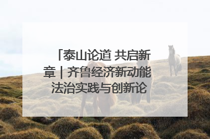 泰山论道 共启新章｜齐鲁经济新动能 法治实践与创新论坛成功举办