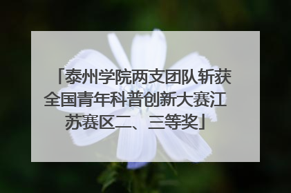 泰州学院两支团队斩获全国青年科普创新大赛江苏赛区二、三等奖