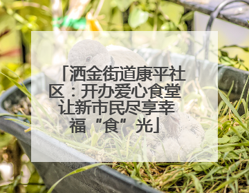洒金街道康平社区：开办爱心食堂 让新市民尽享幸福“食”光