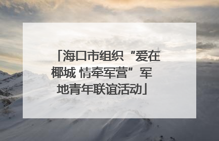 海口市组织“爱在椰城 情牵军营”军地青年联谊活动