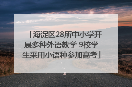 海淀区28所中小学开展多种外语教学 9校学生采用小语种参加高考