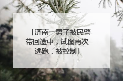 济南一男子被民警带回途中，试图再次逃跑，被控制