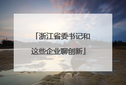浙江省委书记和这些企业聊创新