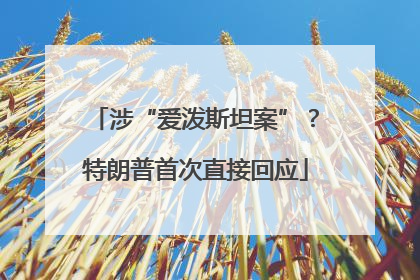 涉“爱泼斯坦案”？特朗普首次直接回应
