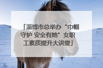 淄博市总举办“巾帼守护 安全有她”女职工素质提升大讲堂