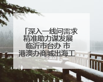 深入一线问需求 精准助力谋发展 临沂市台办 市港澳办商城出海工作组到平邑县走访调研