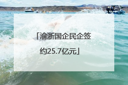 渝浙国企民企签约25.7亿元