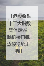 港股收盘｜三大指数集体走弱 脑机接口概念股逆势走强