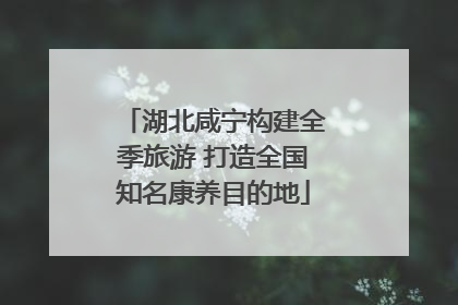 湖北咸宁构建全季旅游 打造全国知名康养目的地