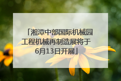 湘潭中部国际机械园工程机械再制造展将于6月13日开展