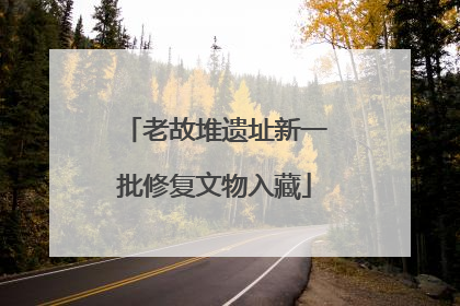 老故堆遗址新一批修复文物入藏
