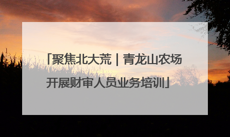 聚焦北大荒｜青龙山农场开展财审人员业务培训