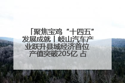 聚焦宝鸡“十四五”发展成就丨岐山汽车产业跃升县域经济首位 产值突破205亿 占规上工业75%