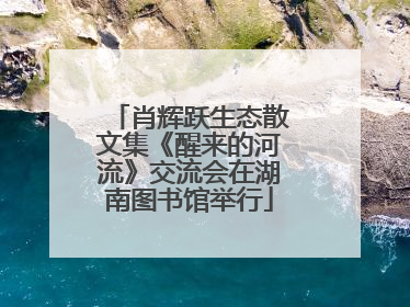 肖辉跃生态散文集《醒来的河流》交流会在湖南图书馆举行