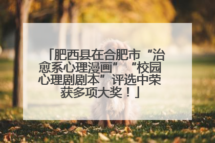 肥西县在合肥市“治愈系心理漫画”“校园心理剧剧本”评选中荣获多项大奖！