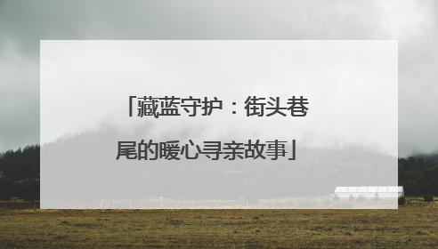 藏蓝守护：街头巷尾的暖心寻亲故事